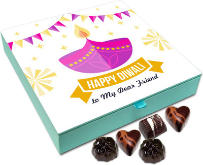 Chocholik Diwali Gift Box - Happy Deepavali To All My Super Friends Chocolate Box - 9pc Truffles(108 g)
Chocholik Diwali Gift Box - Happy Deepavali To All My Super Friends Chocolate Box - 9pc Truffles(108 g)