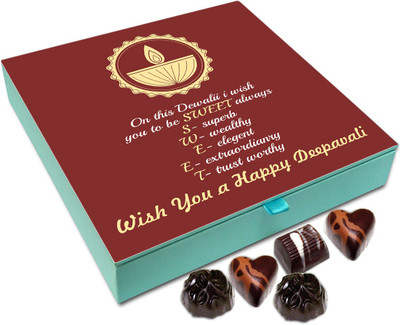 Chocholik Diwali Gift Box - Sweet Happy Deepavali Chocolate Box - 9pc Truffles(108 g)
Chocholik Diwali Gift Box - Sweet Happy Deepavali Chocolate Box - 9pc Truffles(108 g)