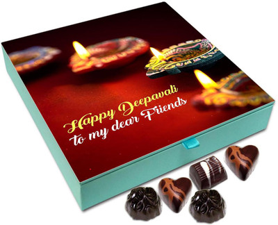 Chocholik Diwali Gift Box - Happy Deepawali To My Dear Friends Chocolate Box - 9pc Truffles(108 g)
Chocholik Diwali Gift Box - Happy Deepawali To My Dear Friends Chocolate Box - 9pc Truffles(108 g)