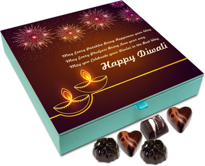 Chocholik Diwali Gift - May You Celebrate Your Diwali In The Best Way Chocolate Box - 9pc Truffles(108 g) 
Chocholik Diwali Gift - May You Celebrate Your Diwali In The Best Way Chocolate Box - 9pc Truffles(108 g)
