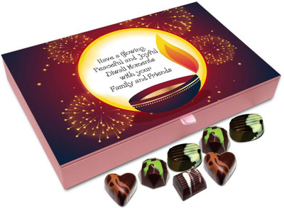 Chocholik Diwali Gift Box - May This Diwali Be Glowing Peaceful And Joyful Chocolate Box - 12pc Truffles(144 g)
Chocholik Diwali Gift Box - May This Diwali Be Glowing Peaceful And Joyful Chocolate Box - 12pc Truffles(144 g)