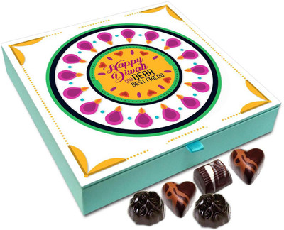 Chocholik Diwali Gift - Happy Diwali My Dear Best Friend Chocolate Box - 9pc Truffles(108 g)
Chocholik Diwali Gift - Happy Diwali My Dear Best Friend Chocolate Box - 9pc Truffles(108 g)