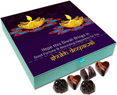 Chocholik Diwali Gift - Hope This Diwali Brings In Good Fortune Chocolate Box - 9pc Truffles(108 g)
Chocholik Diwali Gift - Hope This Diwali Brings In Good Fortune Chocolate Box - 9pc Truffles(108 g)