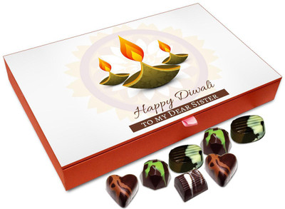 Chocholik Diwali Gift Box - Happy Diwali To My Dear Sister Chocolate Box - 12pc Truffles(144 g)
Chocholik Diwali Gift Box - Happy Diwali To My Dear Sister Chocolate Box - 12pc Truffles(144 g)