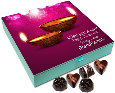 Chocholik Diwali Gift Box - I Wish My Grandparents A Very Happy Diwali Chocolate Box - 9pc Truffles(108 g)
Chocholik Diwali Gift Box - I Wish My Grandparents A Very Happy Diwali Chocolate Box - 9pc Truffles(108 g)