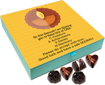 Chocholik Diwali Gift - On This Diwali I Wish You Lots Of Smiles And Harmony Chocolate Box - 9pc Truffles(108 g)
Chocholik Diwali Gift - On This Diwali I Wish You Lots Of Smiles And Harmony Chocolate Box - 9pc Truffles(108 g)