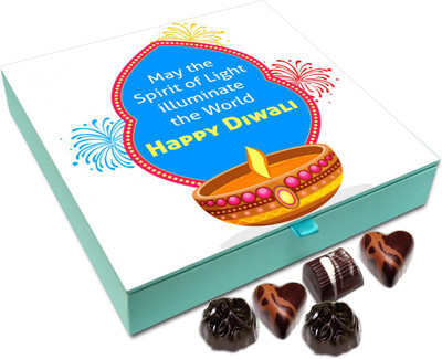 Chocholik Diwali Gift - May The Spirit Of Diwali Illuminate The World Chocolate Box - 9pc Truffles(108 g)