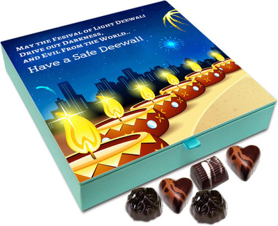 Chocholik Diwali Gift - May The Festival Of Diwali Drive Out Darkness Chocolate Box - 9pc Truffles(108 g)
Chocholik Diwali Gift - May The Festival Of Diwali Drive Out Darkness Chocolate Box - 9pc Truffles(108 g)