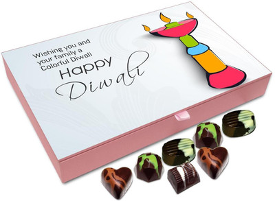 Chocholik Diwali Gift Box - Wishing You And All Your Family A Very Happy Diwali Chocolate Box - 12pc Truffles(144 g)
Chocholik Diwali Gift Box - Wishing You And All Your Family A Very Happy Diwali Chocolate Box - 12pc Truffles(144 g)