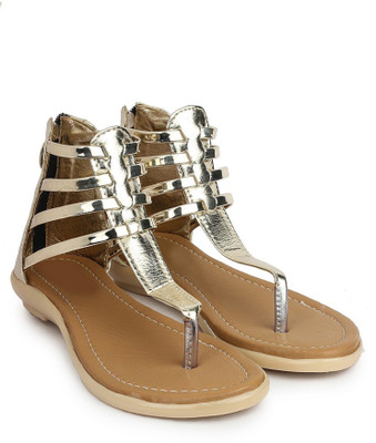Do Bhai Women Golden Flats