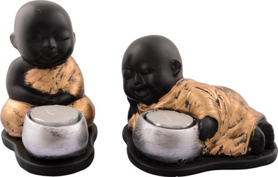 eCraftIndia Set of 2 Golden Monks Polyresin Tealight Holder Decorative Showpiece - 12.5 cm(Polyresin, Multicolor)
eCraftIndia Set of 2 Golden Monks Polyresin Tealight Holder Decorative Showpiece - 12.5 cm(Polyresin, Multicolor)