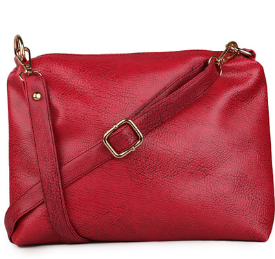 zinys Girls Casual Maroon PU Sling Bag