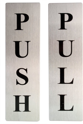 HOKIPO Self Adhesive Stainless Steel PUSH & PULL Metal Door Signage Board Sign(1) 
HOKIPO Self Adhesive Stainless Steel PUSH & PULL Metal Door Signage Board Sign(1)