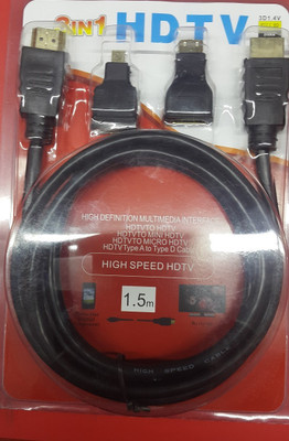 DCT TV-out Cable 3 in 1 HD TV HIGH DEFINITION MM INTERFACE HDTV TO HD TV CABLE AND CONNECTOR SET(Black, For Home Theater)
DCT TV-out Cable 3 in 1 HD TV HIGH DEFINITION MM INTERFACE HDTV TO HD TV CABLE AND CONNECTOR SET(Black, For Home Theater)