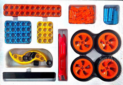 Origin Blix Cars Construction Set-4 Models (45 Pcs)(Multicolor)
