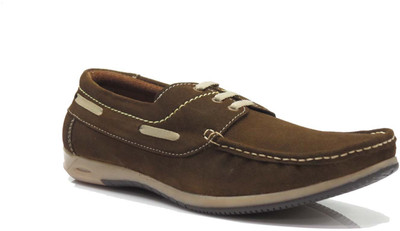 John Hupper Boat Shoes For Men(Olive, Olive_1