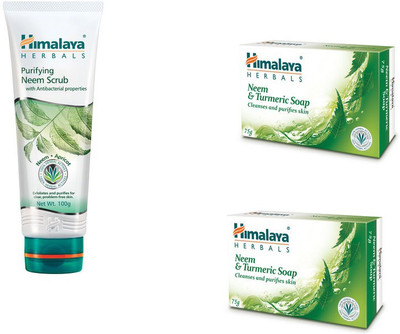 Himalaya Neem & Turmeric Soap, Purifying Neem Scrub, Neem & Turmeric Soap(Set of 2)
Himalaya Neem & Turmeric Soap, Purifying Neem Scrub, Neem & Turmeric Soap(Set of 2)