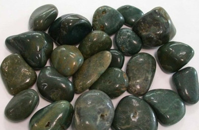 Pebbles PP03 Polished Round Marble Pebbles(Green 1 kg)