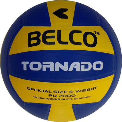 BELCO Tornado PU Pasted 18 Panel Machine Stitched Volleyball Volleyball - Size: (Pack of 1, Blue, Yellow
BELCO Tornado PU Pasted 18 Panel Machine Stitched Volleyball Volleyball - Size: (Pack of 1, Blue, Yellow
