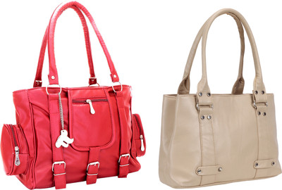 Lady bar Shoulder Bag(Pink, Tan)