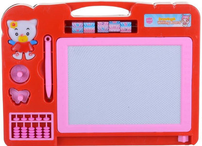 Goyal Magic Slate & Writing Board 2 In 1 (Red)(Red)