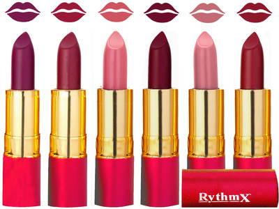 Rythmx Flawless Matte Finish Non Transfer Lipstick Set of 6 Shades(Purple, Dark Rose, Dark Peach, Radish Maroon, Nude, Dark Brick)
Rythmx Flawless Matte Finish Non Transfer Lipstick Set of 6 Shades(Purple, Dark Rose, Dark Peach, Radish Maroon, Nude, Dark Brick)