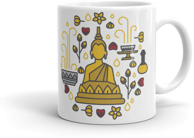 AMIHART White printed ceramic mugs for gifting on different occasions, Buddha printed,A perfect Gift Item for Buddha Followers Ceramic Mug(325 ml)
AMIHART White printed ceramic mugs for gifting on different occasions, Buddha printed,A perfect Gift Item for Buddha Followers Ceramic Mug(325 ml)