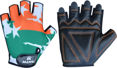 HAWK XT300 INDIA Cycling Gloves (L, Green, Orange)