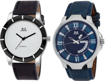R S Original DIWALI DHAMAKA OFFER WHITE & BLUE DATE & TIME SET OF 2 RSO-79 series Watch - For Men
R S Original DIWALI DHAMAKA OFFER WHITE & BLUE DATE & TIME SET OF 2 RSO-79 series Watch - For Men