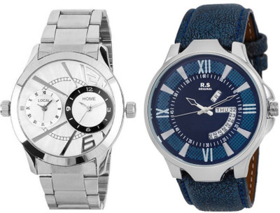 R S Original DIWALI DHAMAKA OFFER WHITE & BLUE DATE & TIME SET OF 2 RSO-83 series Watch - For Men
R S Original DIWALI DHAMAKA OFFER WHITE & BLUE DATE & TIME SET OF 2 RSO-83 series Watch - For Men