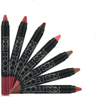 Menow Powdery Matte Soft Lipstick Lip Crayon(Pink, Red, Nude, Brown, 10 g)