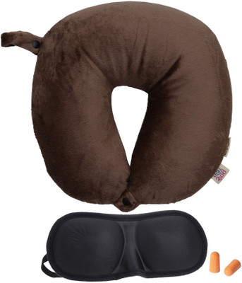 Store2508 LY254A Neck Pillow & Eye Shade(BRN)