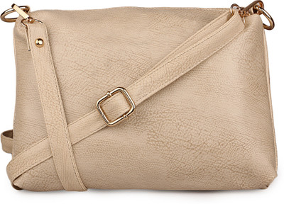 zinys Girls Casual Beige PU Sling Bag