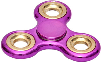 YTNAB 3 STAR PURPLE COLOR CHROME EDITION METAL FIDGET SPINNER(Purple)