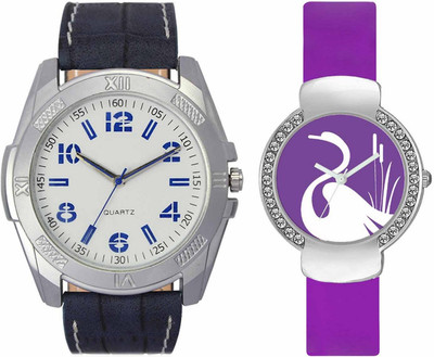 Volga VL24VT22 Exclusive Leather & Plastic Boys & Girls Combo Watch - For Men & Women