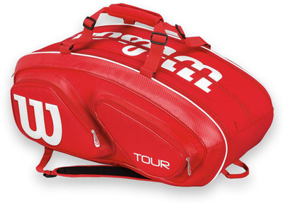 Wilson Tour V 15 Pack Kit Bag(Red, Kit Bag, Red;white