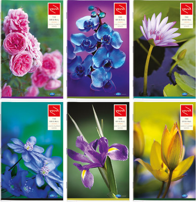 navneet Regular Notebook(Exotic Flower Series, Multicolor, Pack of 6)