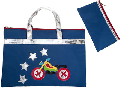 Lill Pumpkins Nylon Bike Blue Folder Bag(Set Of 1, Blue)