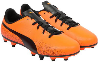 Puma Boys Lace Football Shoes(Orange