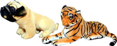 SBBN pack of 1 dog & 1 tiger in sitting position each 25 cm long & 18 cm tall - 18 cm - 18 cm(Multicolor)
SBBN pack of 1 dog & 1 tiger in sitting position each 25 cm long & 18 cm tall - 18 cm - 18 cm(Multicolor)