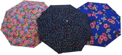 AnsuyaEnterprises 3 Fold Printed Umbrella Umbrella(Multicolor)