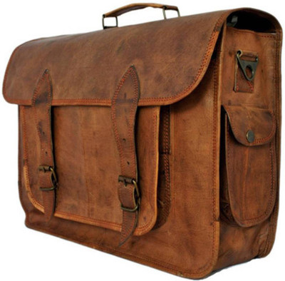 iHandikart Handmade Leather Bag Briefcase 15" x 11" x 4" Medium Briefcase - For Men & Women(Brown)
iHandikart Handmade Leather Bag Briefcase 15" x 11" x 4" Medium Briefcase - For Men & Women(Brown)