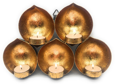AuraDecor Wall Hanging With 5 Tealight Capacity Terracotta Tealight Holder(Gold, Pack of 1)
AuraDecor Wall Hanging With 5 Tealight Capacity Terracotta Tealight Holder(Gold, Pack of 1)