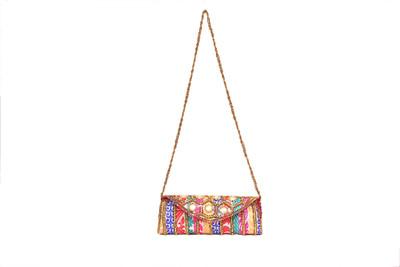 kalakriti handicrafts Casual Maroon Clutch