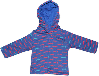 Krivi kids Full Sleeve Printed Baby Boys & Baby Girls Jacket, Dark blue