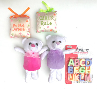 Aparnas Two small teddy with fragnance scented plush pillow and magnetic ABCD(Multicolor)
Aparnas Two small teddy with fragnance scented plush pillow and magnetic ABCD(Multicolor)