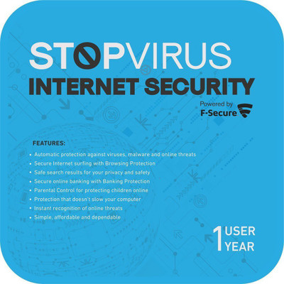 Stop Virus Internet Security 1 User 1 Year