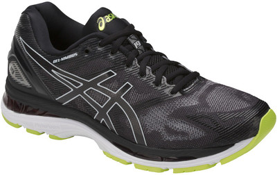 Asics Gel-Nimbus 19 Running Shoes For Men(Black, Grey, Green, Black::glacier grey::energy green