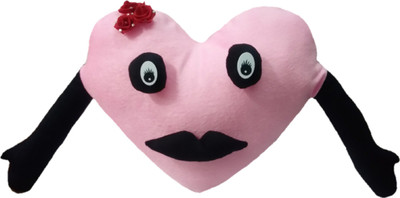 Aparshi Lovable heart stuffed cushion soft toy HTSS2 - 30 cm(Multicolor)