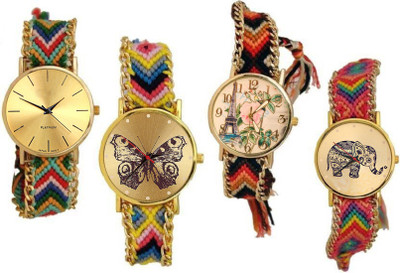 SPINOZA woolen thred belt butterfly eiffel towere elephant and more eye catcher dial fancy and attractive combo women Watch - For Girls
SPINOZA woolen thred belt butterfly eiffel towere elephant and more eye catcher dial fancy and attractive combo women Watch - For Girls